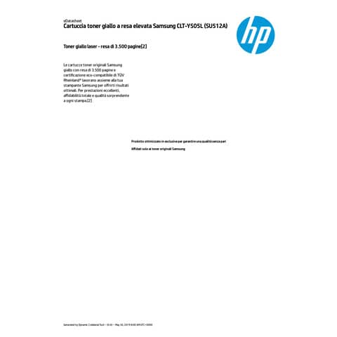 Toner CLT-Y505L Samsung giallo  SU512A